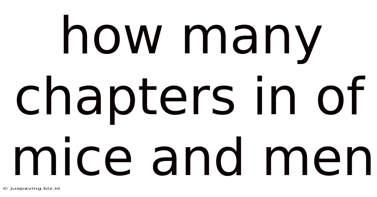 How Many Chapters In Of Mice And Men