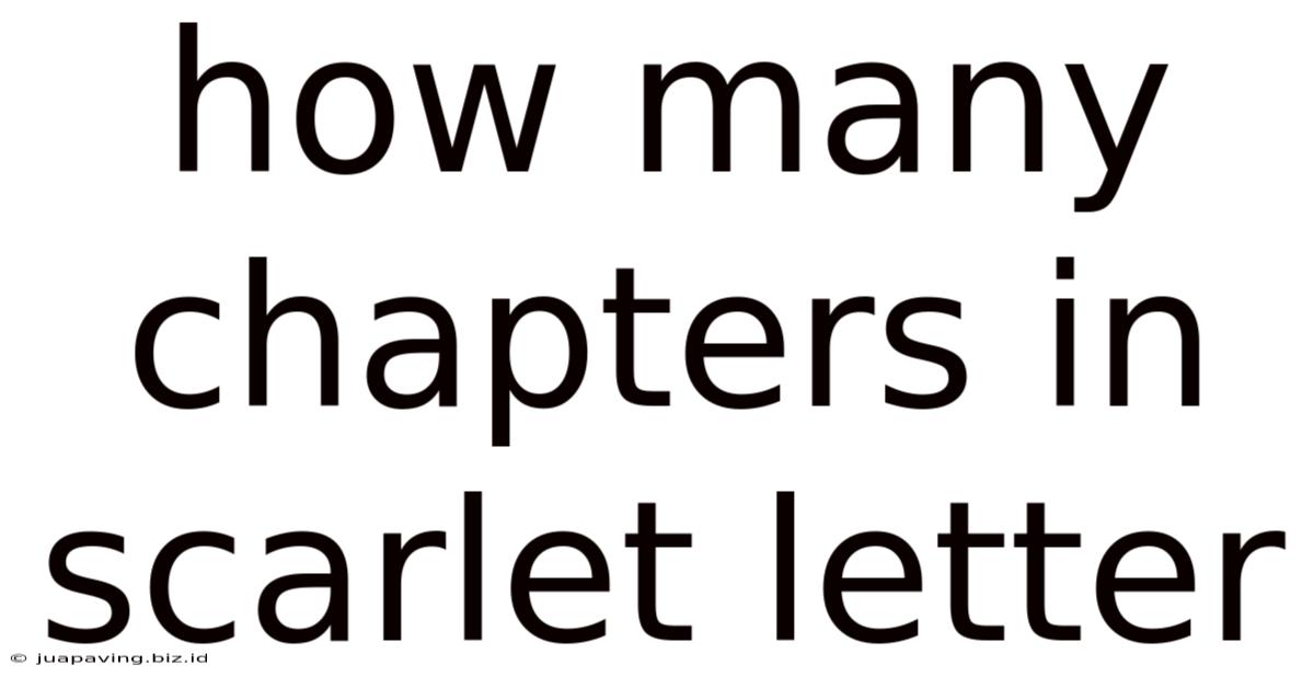 How Many Chapters In Scarlet Letter