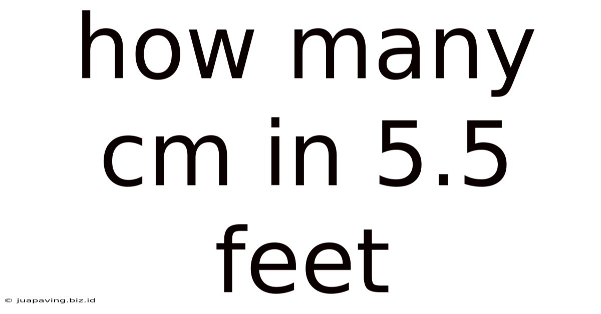 How Many Cm In 5.5 Feet