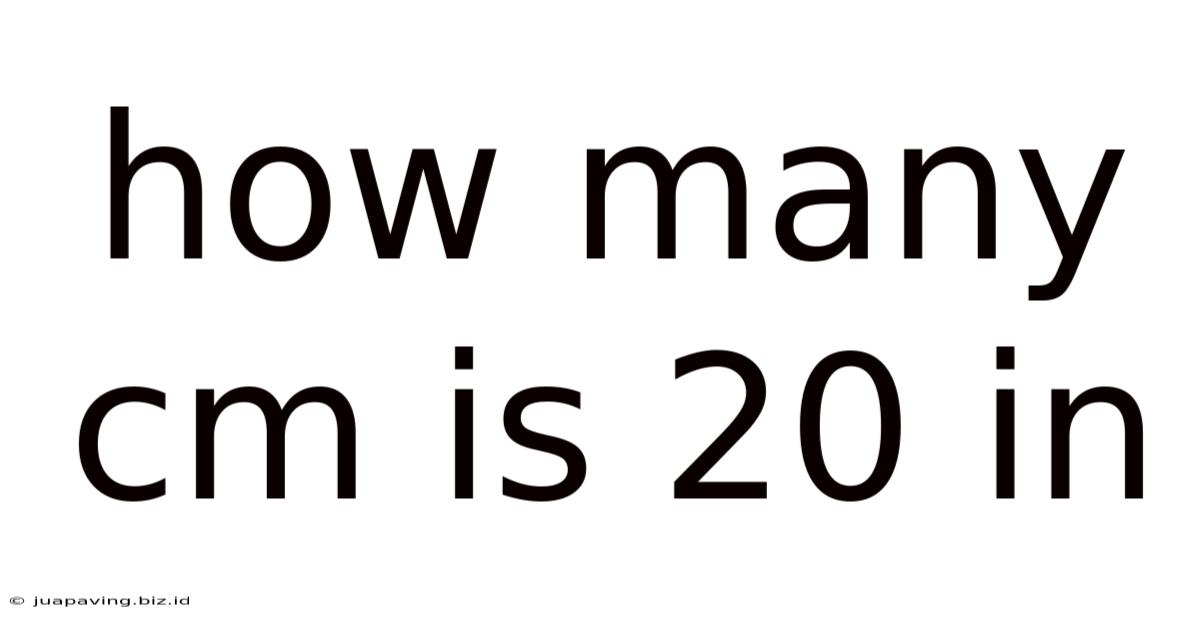 How Many Cm Is 20 In