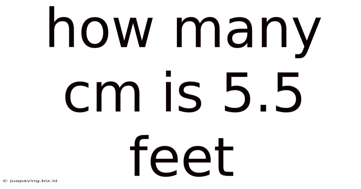How Many Cm Is 5.5 Feet