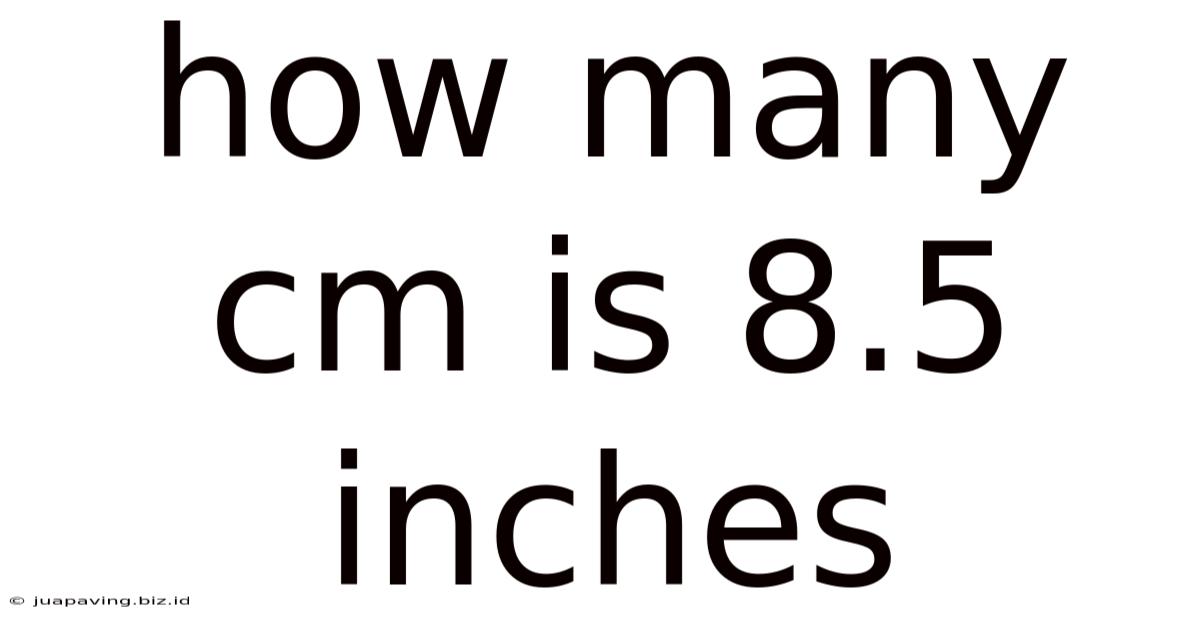 How Many Cm Is 8.5 Inches