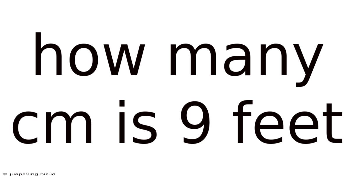 How Many Cm Is 9 Feet
