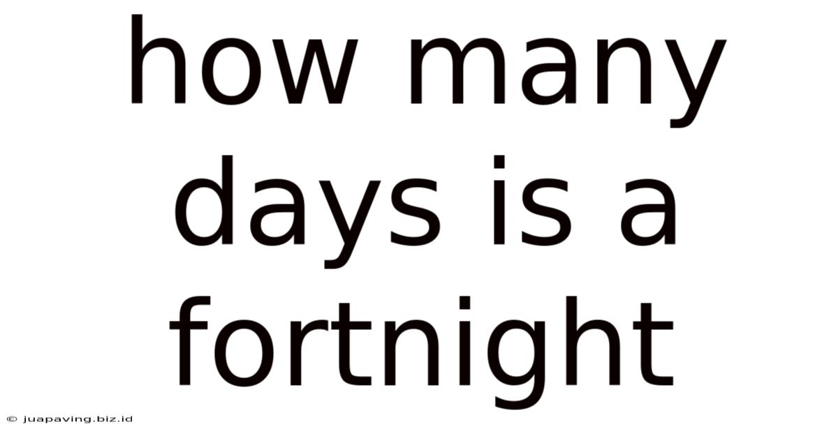 How Many Days Is A Fortnight