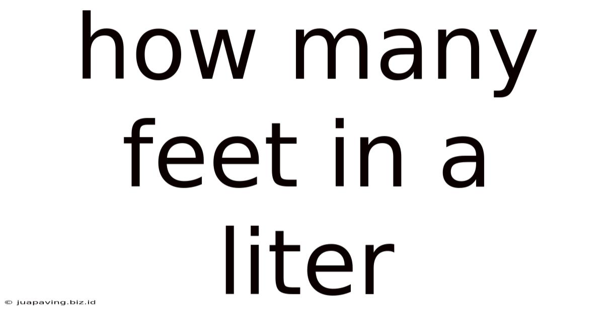How Many Feet In A Liter