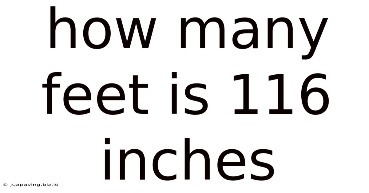 How Many Feet Is 116 Inches