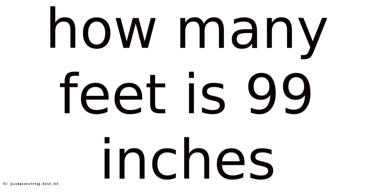 How Many Feet Is 99 Inches