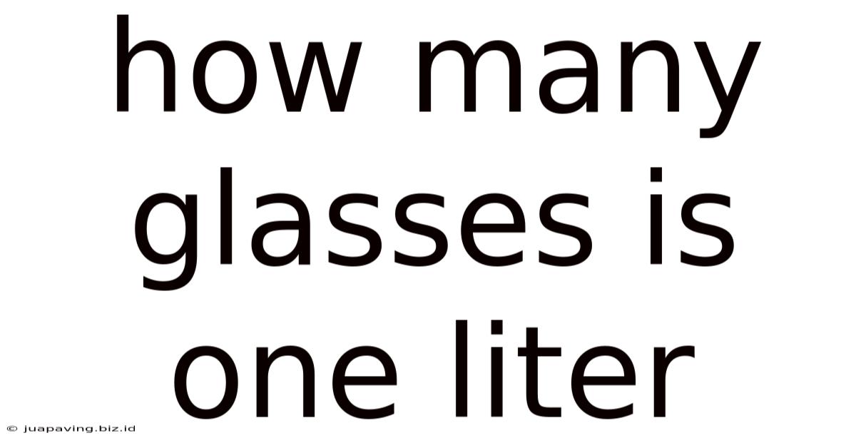 How Many Glasses Is One Liter
