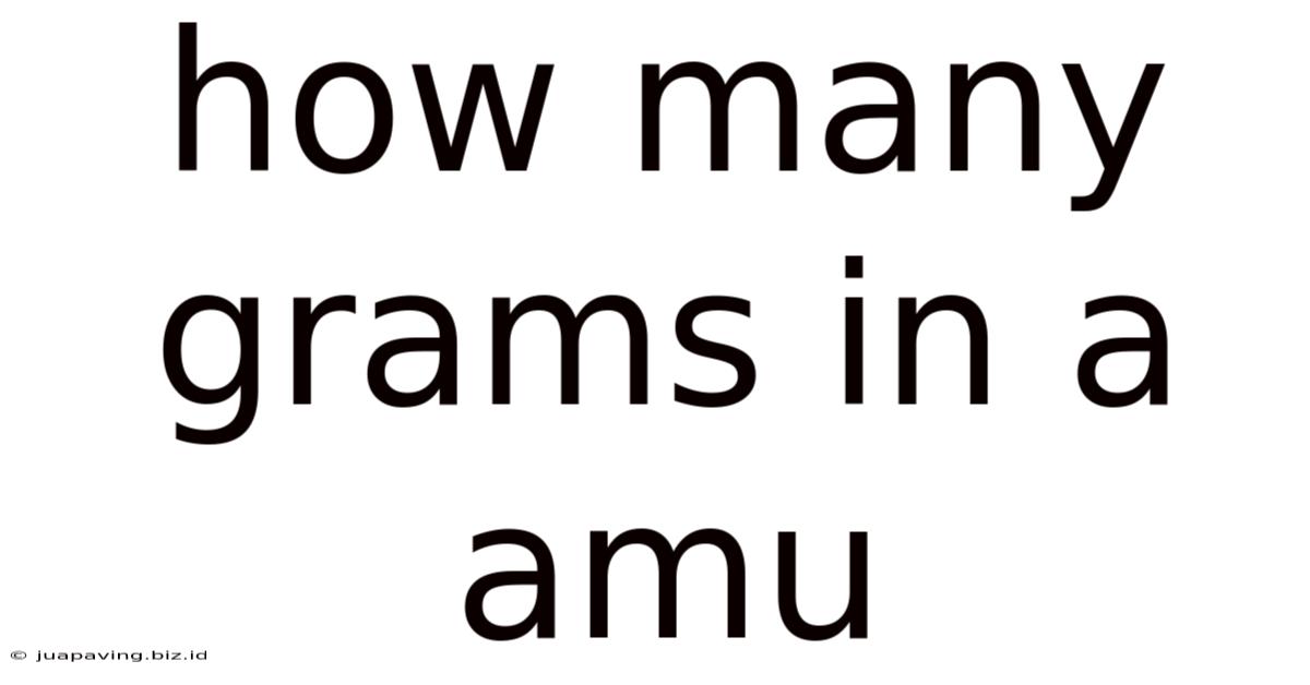 How Many Grams In A Amu