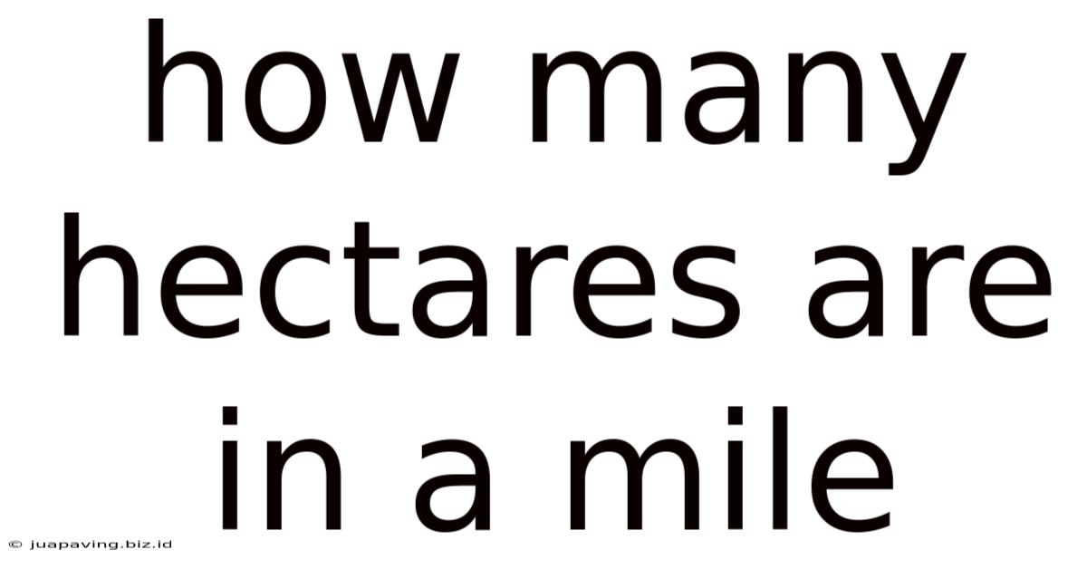 How Many Hectares Are In A Mile