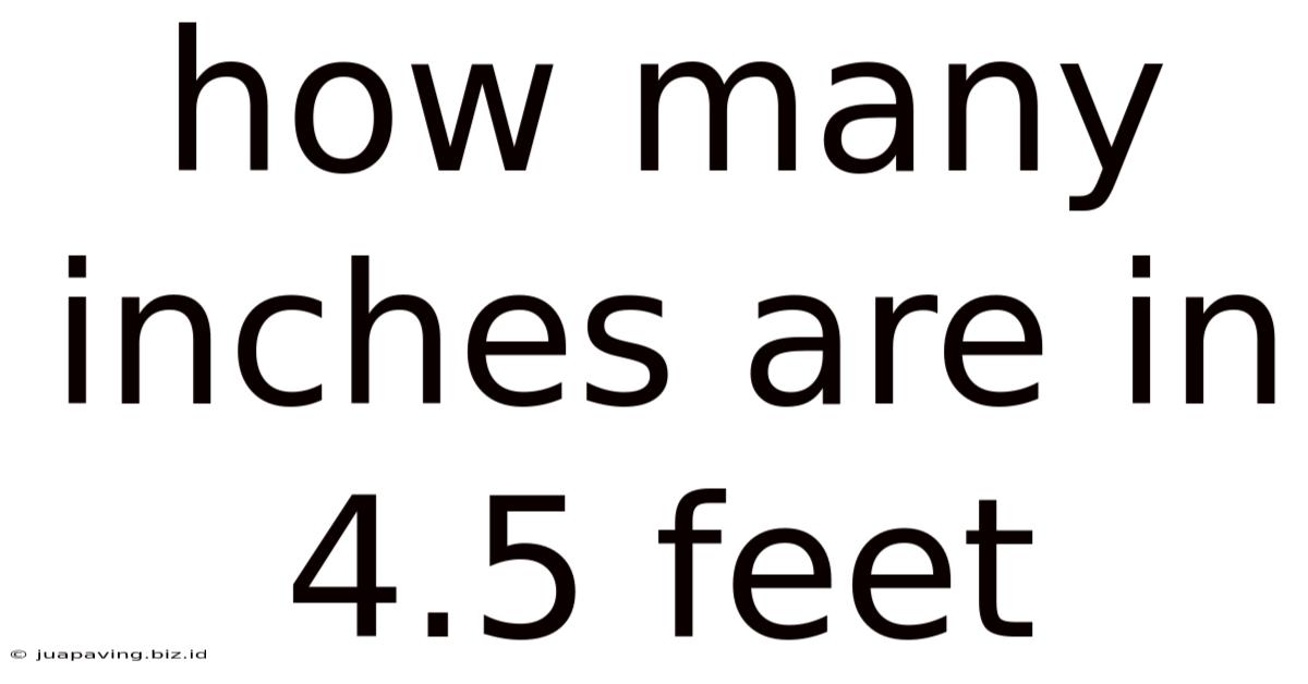 How Many Inches Are In 4.5 Feet