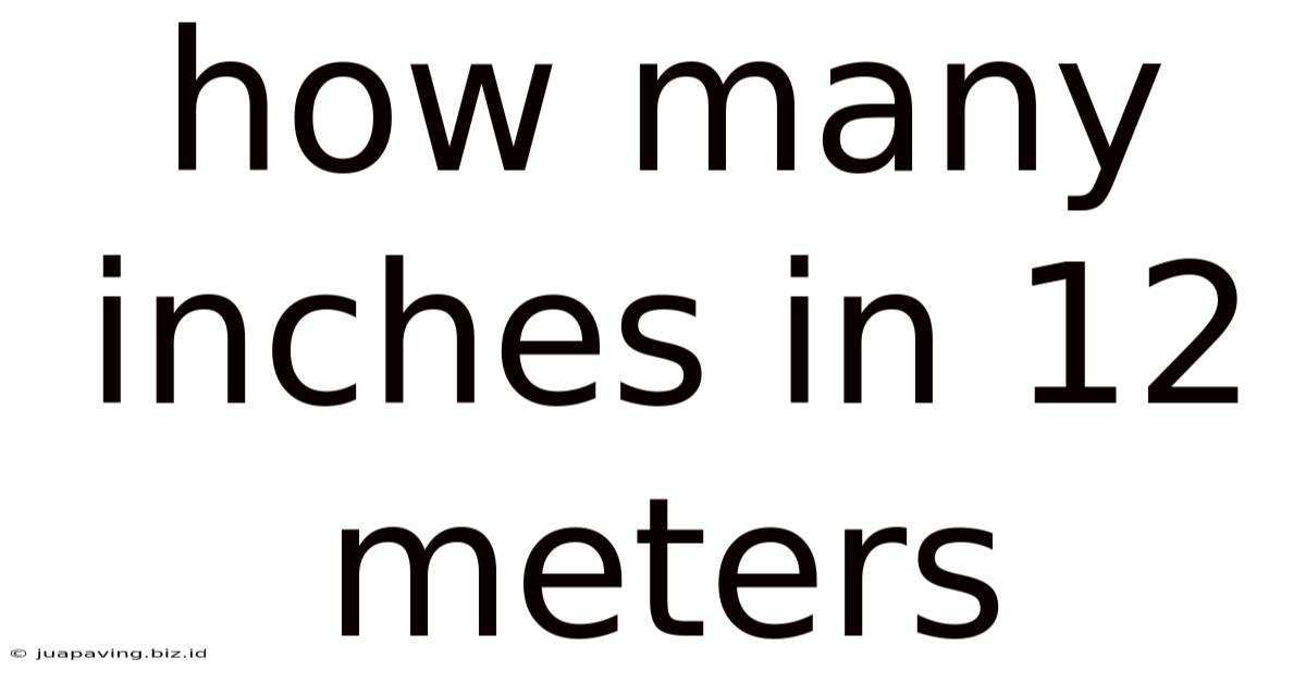 How Many Inches In 12 Meters