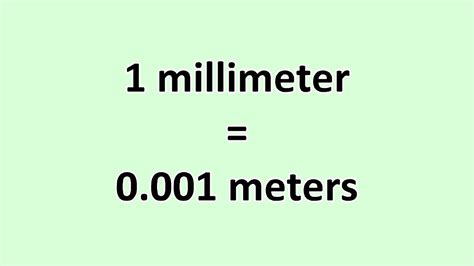 How Many Millimeters In One Meter