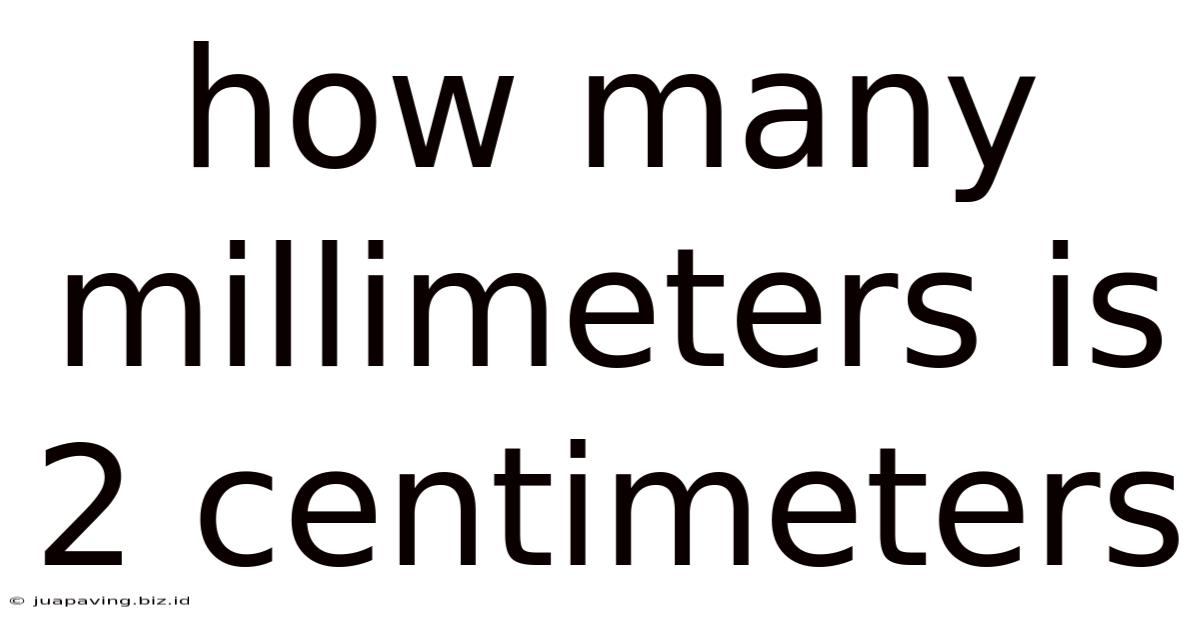 How Many Millimeters Is 2 Centimeters