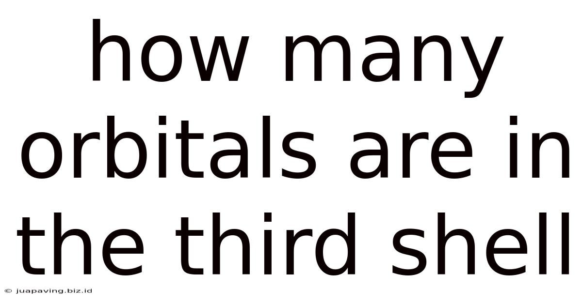 How Many Orbitals Are In The Third Shell