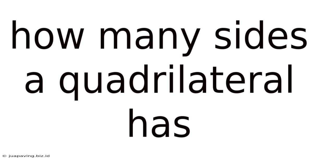 How Many Sides A Quadrilateral Has
