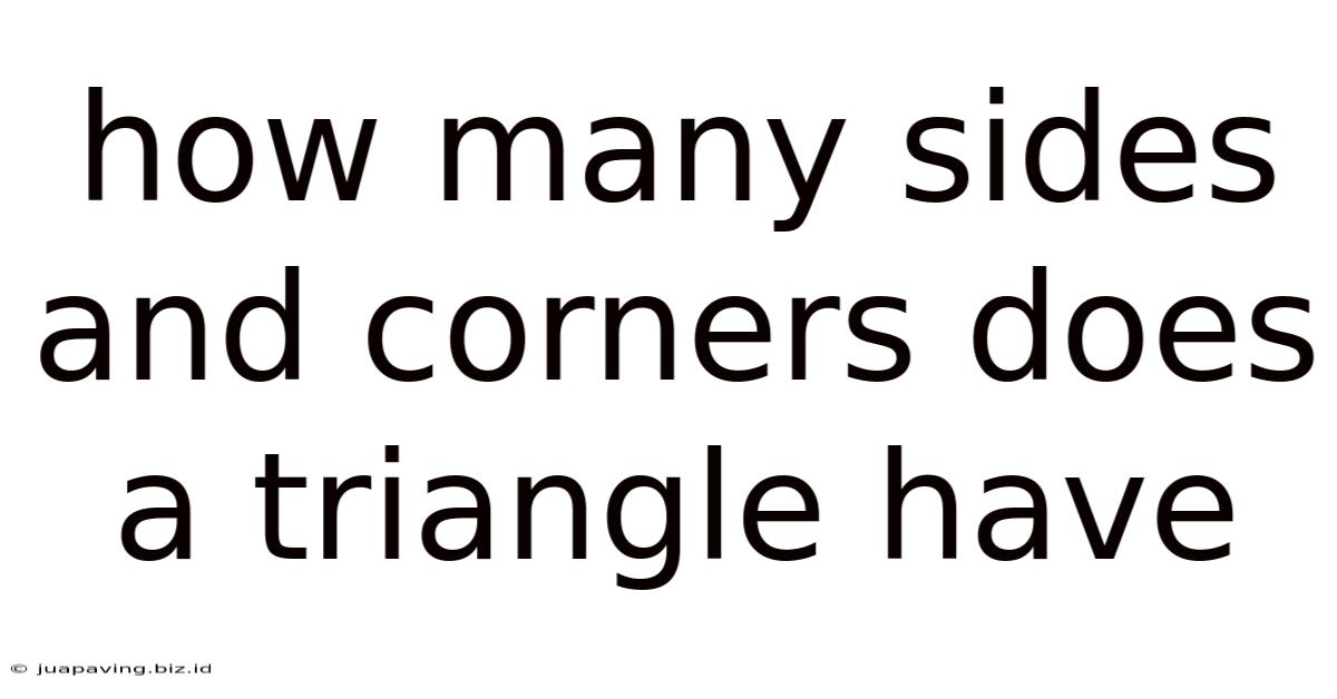 How Many Sides And Corners Does A Triangle Have