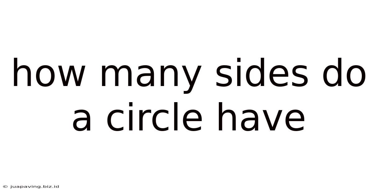 How Many Sides Do A Circle Have