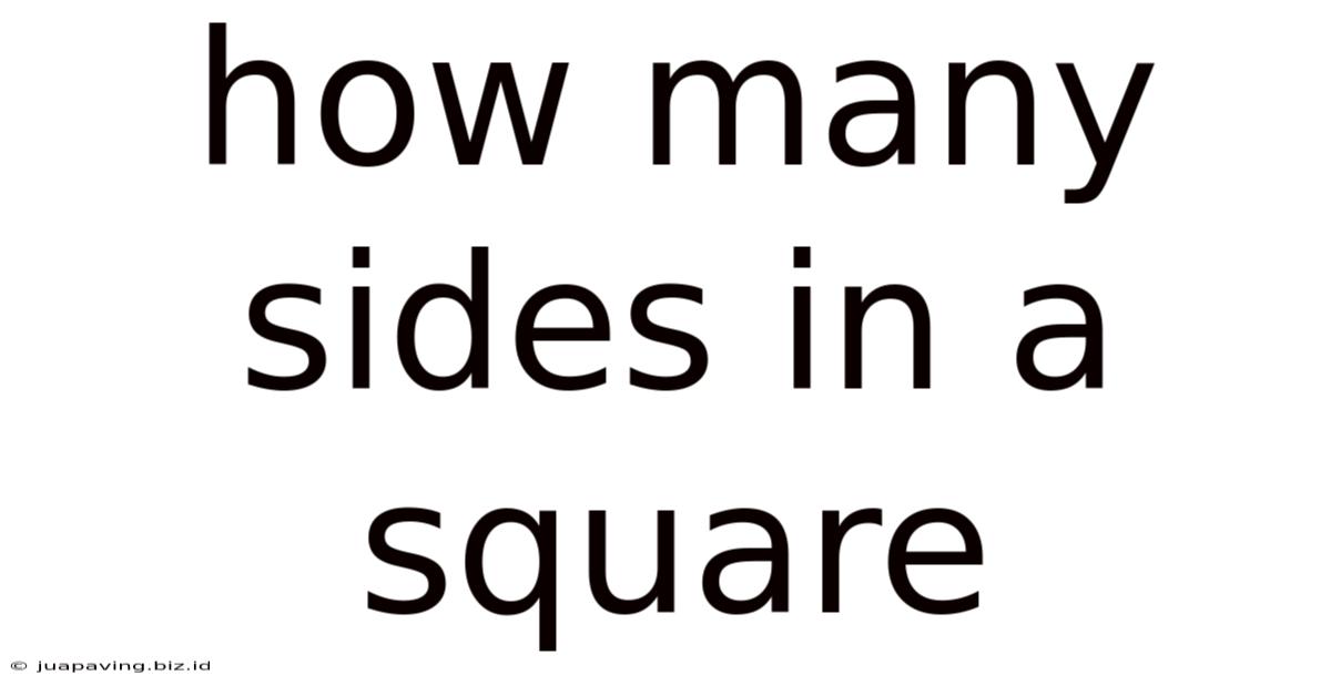 How Many Sides In A Square