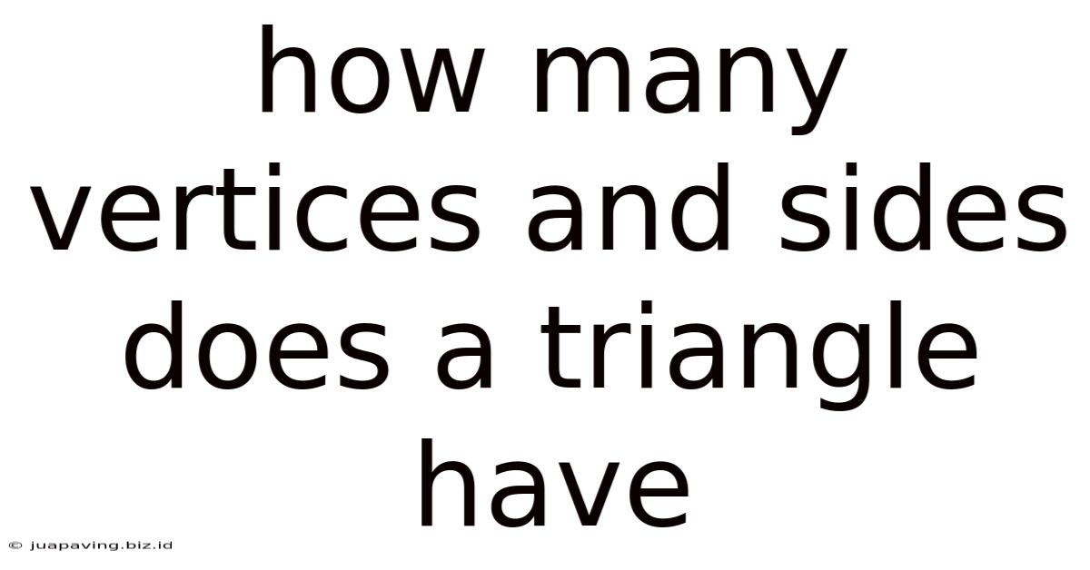 How Many Vertices And Sides Does A Triangle Have