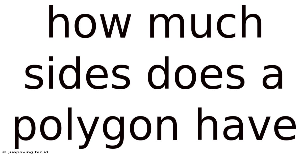 How Much Sides Does A Polygon Have