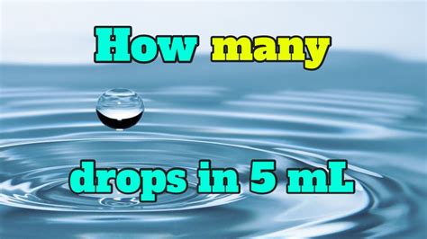 How Much Water In A Drop