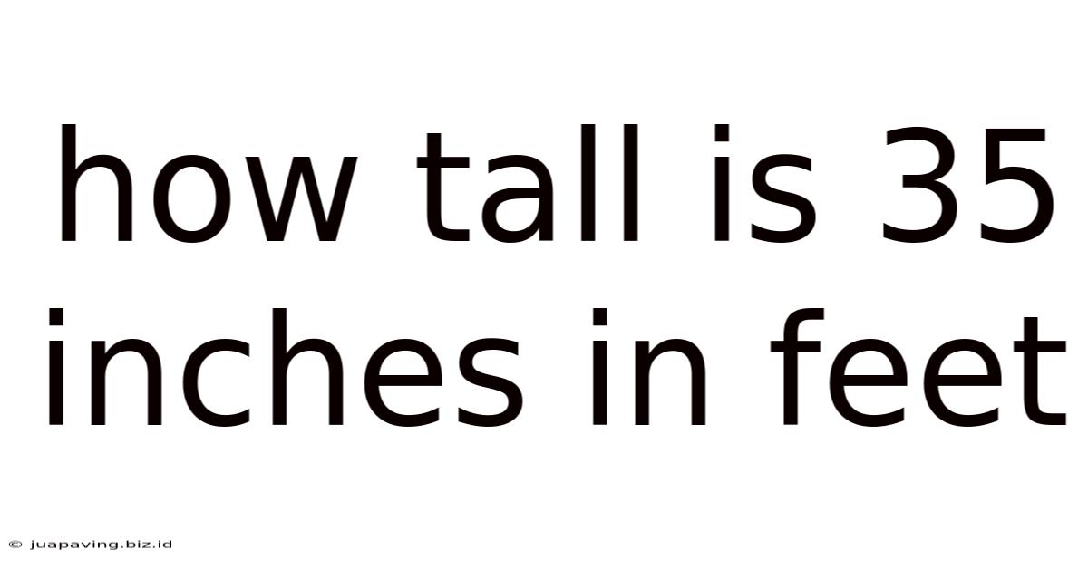 How Tall Is 35 Inches In Feet