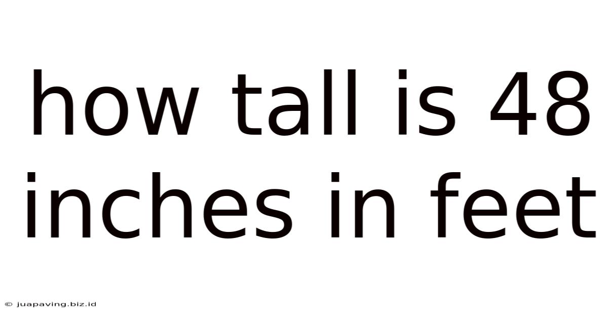 How Tall Is 48 Inches In Feet