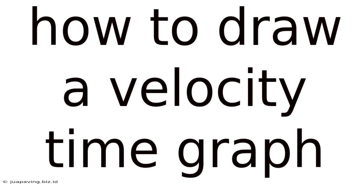How To Draw A Velocity Time Graph