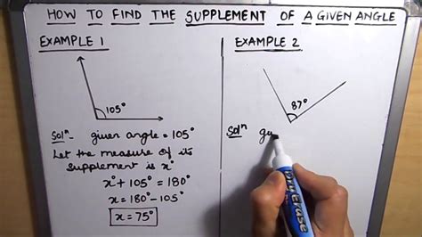 How To Find A Supplement Of An Angle