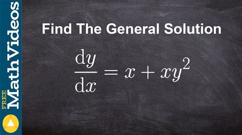 How To Find Differential Equation From General Solution