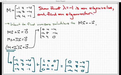 How To Find Eigenvectors Of A 3x3 Matrix