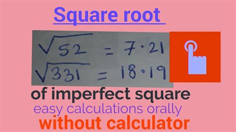 How To Find Square Root Of Imperfect Square