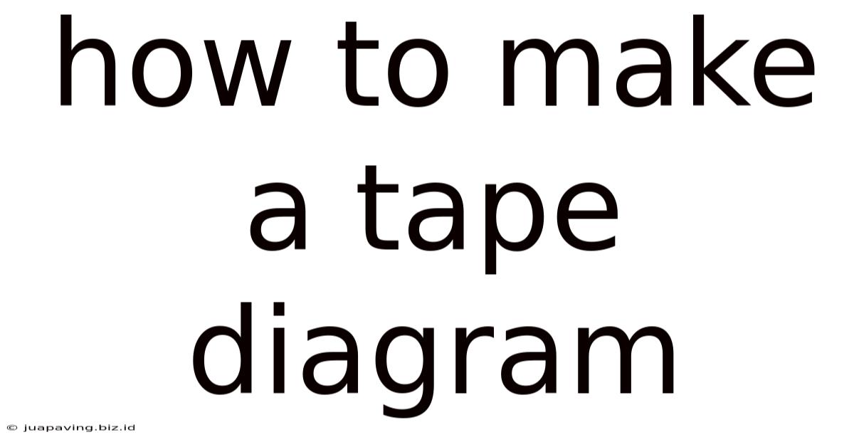 How To Make A Tape Diagram