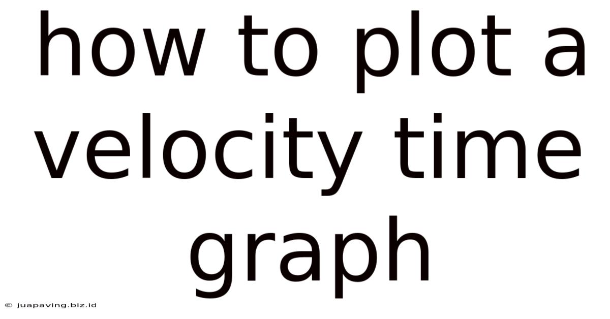 How To Plot A Velocity Time Graph