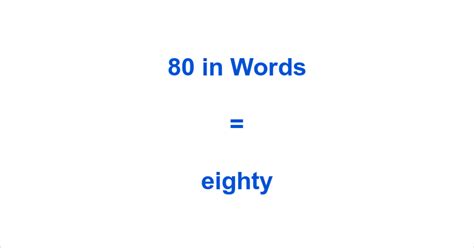 How To Spell 80 In Words