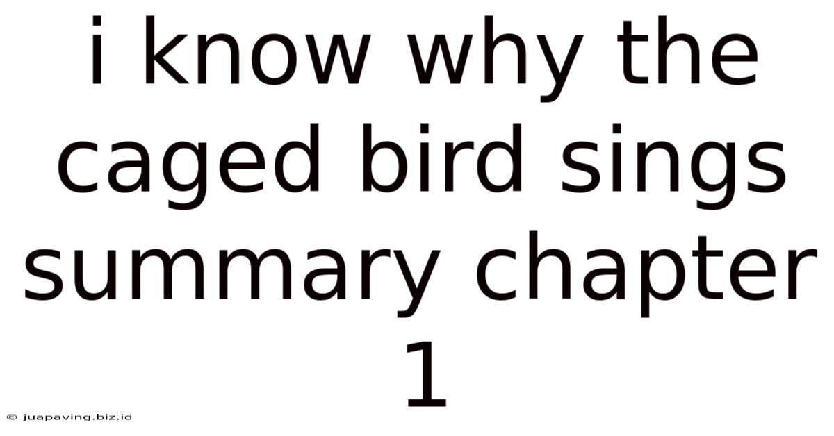 I Know Why The Caged Bird Sings Summary Chapter 1