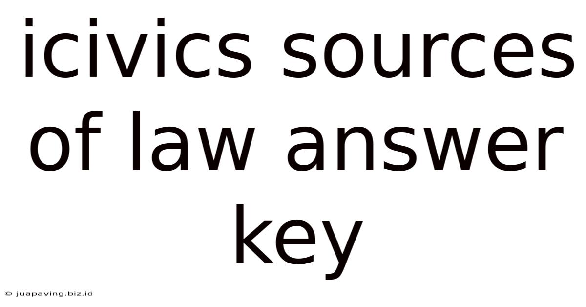 Icivics Sources Of Law Answer Key