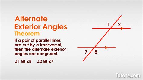 Identify A Pair Of Alternate Exterior Angles