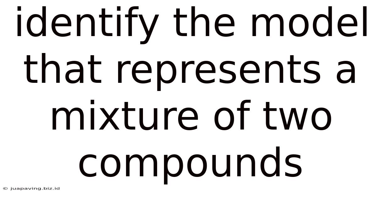 Identify The Model That Represents A Mixture Of Two Compounds