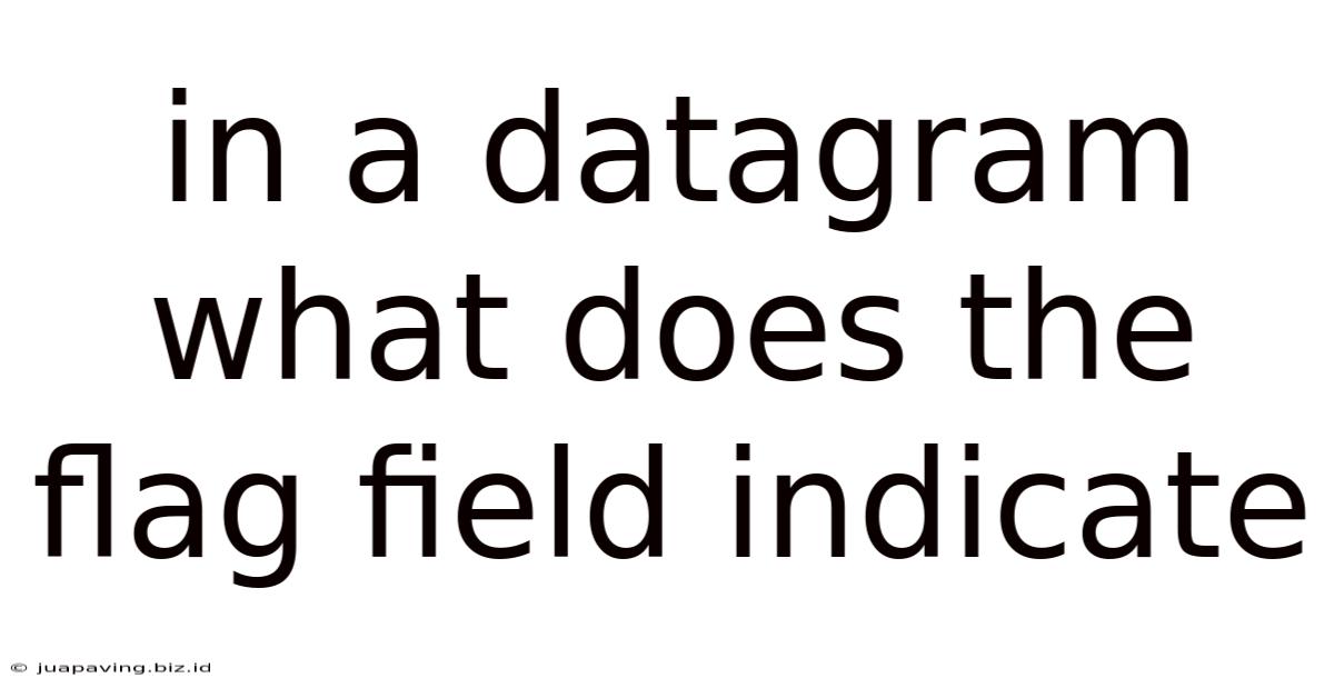 In A Datagram What Does The Flag Field Indicate