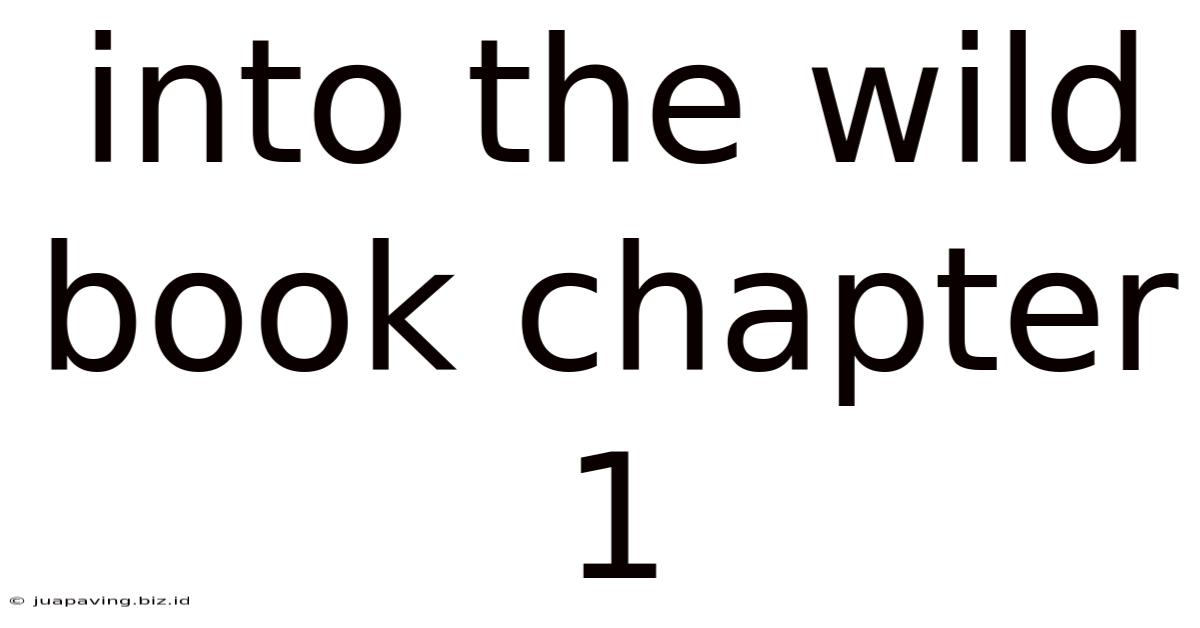 Into The Wild Book Chapter 1