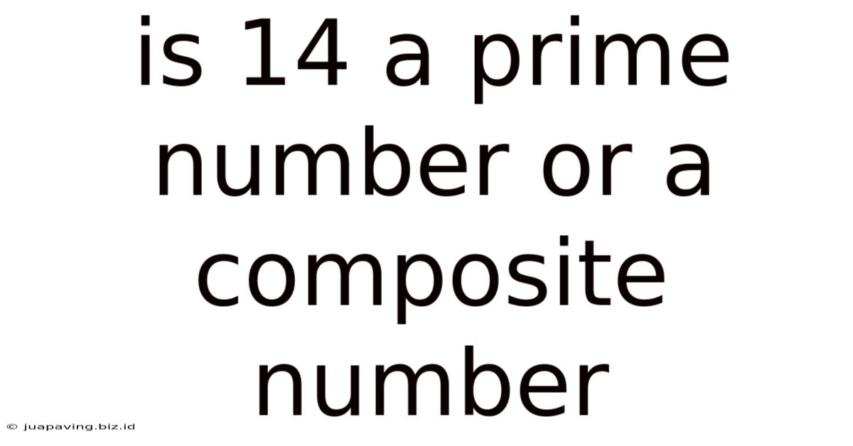 Is 14 A Prime Number Or A Composite Number
