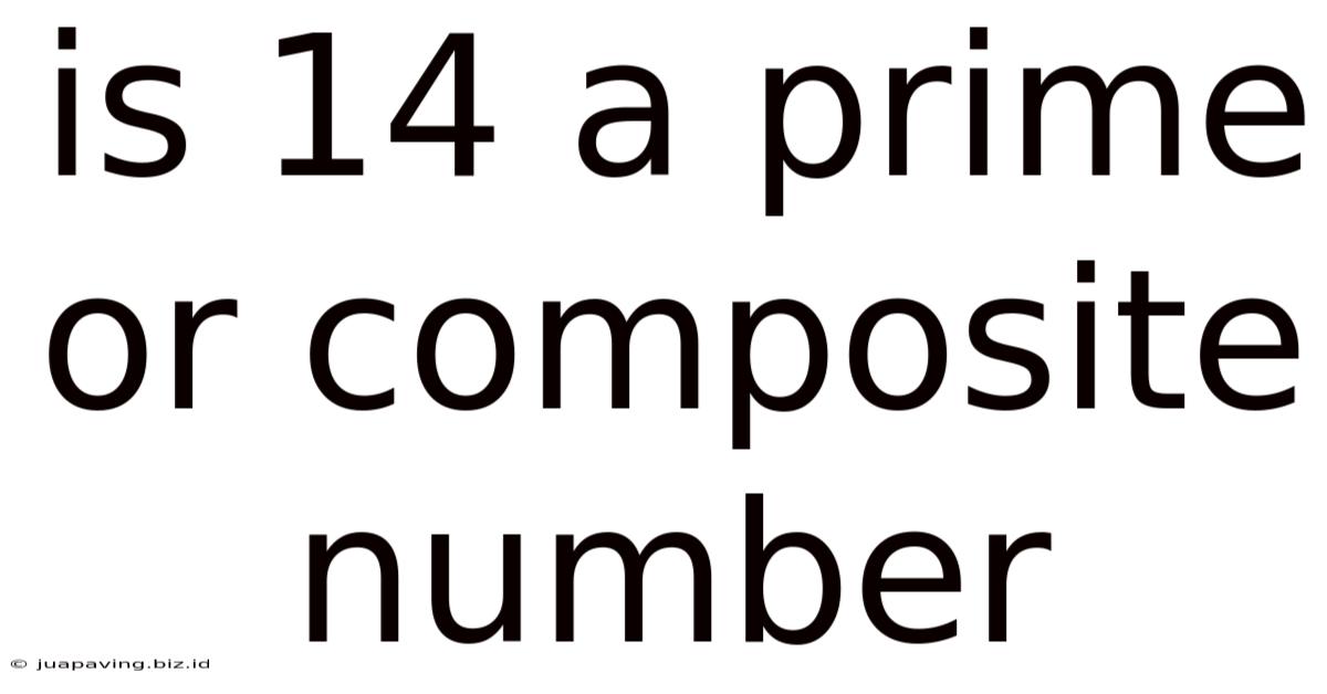 Is 14 A Prime Or Composite Number