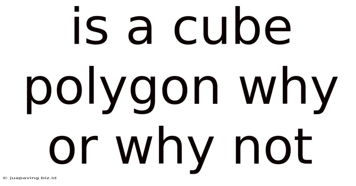 Is A Cube Polygon Why Or Why Not