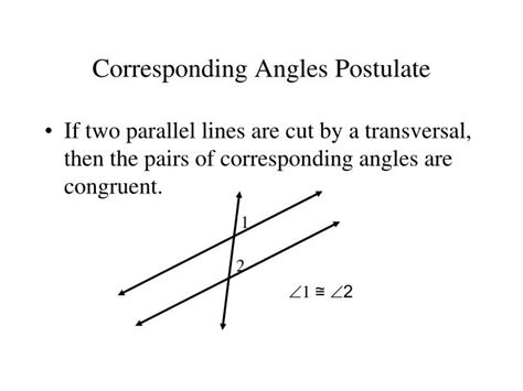 Is Corresponding Angles A Postulate Or Theorem