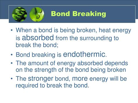 Is Energy Absorbed When Bonds Are Broken