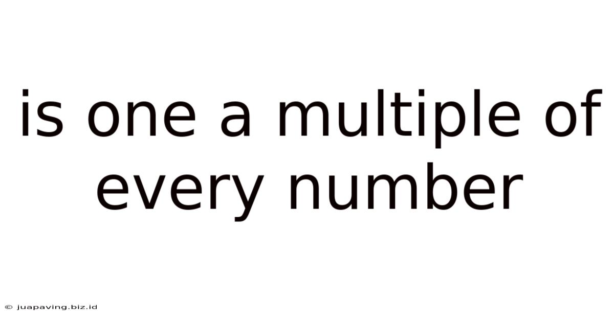 Is One A Multiple Of Every Number