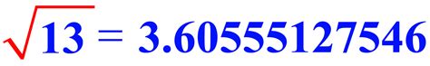 Is The Square Root Of 13 A Rational Number