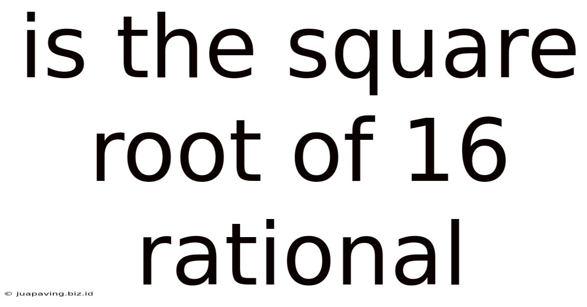 Is The Square Root Of 16 Rational